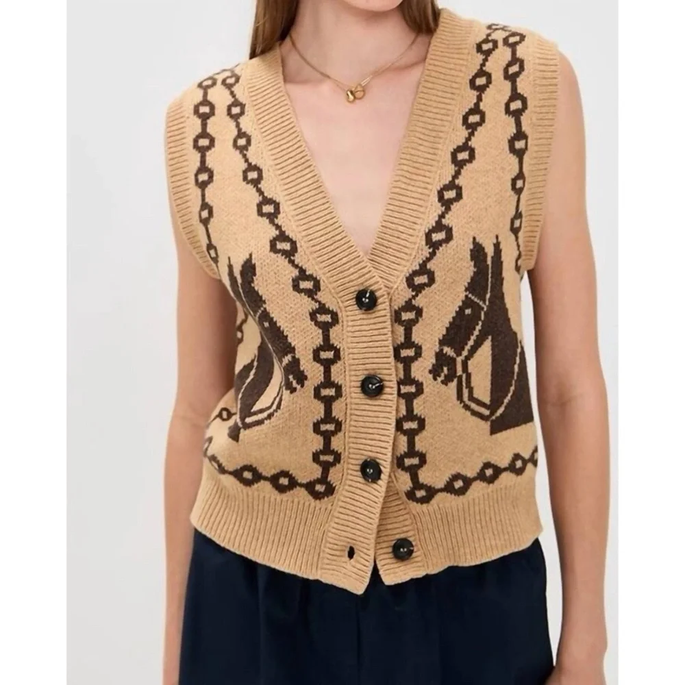NWT Anthropologie Moon River Sweater Vest - Picture 1 of 6